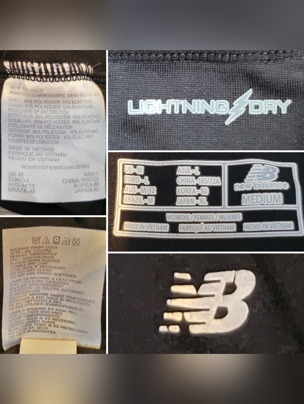 New Balance Lightning Dry Black Athletic Skorts (Skirt + Built-in Short), Medium - Picture 16 of 16